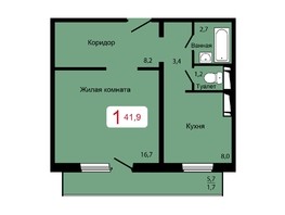 Продается 1-комнатная квартира ЖК Мичурино, дом 2 строение 6, 41.9  м², 4800000 рублей