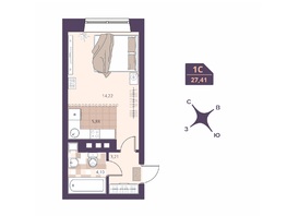 Продается Студия ЖК 4 звезды, 27.41  м&sup2;, 6700000 рублей