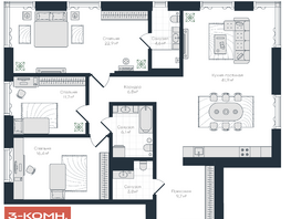 Продается 3-комнатная квартира ЖК Саммит, 124.3  м&sup2;