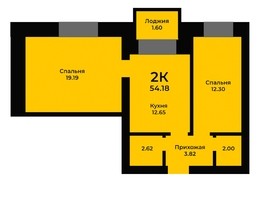 Продается 2-комнатная квартира ЖК Ривьера-Солонцы, дом 1, 54  м², 5932710 рублей