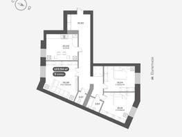 Продается 3-комнатная квартира ЖК Сити-квартал на Взлетной, дом 1, 123.54  м², 20000000 рублей