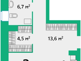 Продается 2-комнатная квартира ЖК Норма, дом 2, 78.56  м², 12569600 рублей