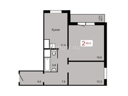 Продается 2-комнатная квартира ЖК Мичурино, дом 2 строение 2, 60.9  м², 6450000 рублей
