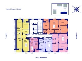 Продается 3-комнатная квартира ЖК Univers (Универс), 3 квартал, 77.3  м², 10358200 рублей