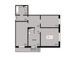 Продается 3-комнатная квартира ЖК Мичурино, дом 2 строение 4, 78.3  м², 7900000 рублей
