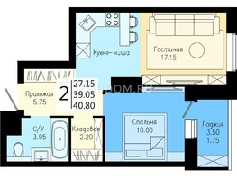 Продается 2-комнатная квартира ЖК На Дудинской, дом 5, 40.8  м², 6324000 рублей