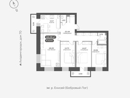 Продается 4-комнатная квартира ЖК Академгородок, дом 6, 110.35  м², 18500000 рублей
