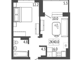 Продается 2-комнатная квартира ЖК Тихие зори, дом Панорама корпус 2, 40  м², 5450000 рублей