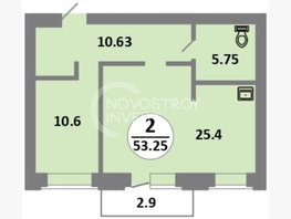 Продается 2-комнатная квартира ЖК Снегири, дом 11, 53.2  м², 6170000 рублей