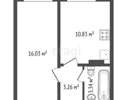 Продается 1-комнатная квартира ЖК Сказочный, дом 2, 33.5  м², 4000000 рублей