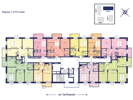 Продается 3-комнатная квартира ЖК Univers (Универс), 2 квартал, 70.6  м², 10075200 рублей