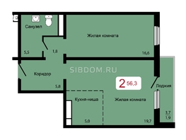 Продается 2-комнатная квартира ЖК Мичурино, дом 2 строение 6, 56.3  м², 5450000 рублей