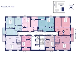 Продается 2-комнатная квартира ЖК Univers (Универс), 2 квартал, 61.7  м², 9008200 рублей