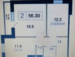 Продается 2-комнатная квартира ЖК Дубенский, дом 7.2, 56.3  м², 8000000 рублей