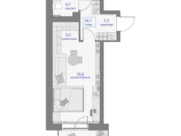 Продается 1-комнатная квартира ЖК Прогресс-квартал Перемены, дом 2, 34.1  м², 5165000 рублей