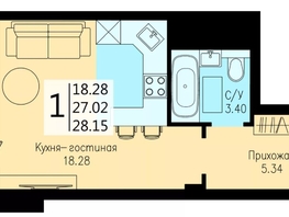 Продается Студия ЖК На Дудинской, дом 5, 28.15 м², 4926000 рублей