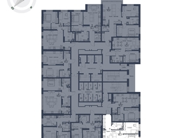 Продается 3-комнатная квартира ЖК Чижи, 1 очередь (корпус 1,2), 56.3 м², 9683600 рублей