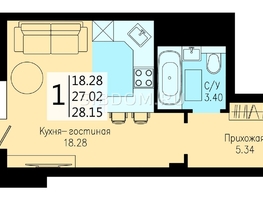 Продается Студия ЖК На Дудинской, дом 5, 28.15 м², 4750000 рублей