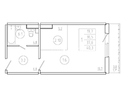 Продается Студия ЖК Три слона, дом 3, 37.6  м², 4170000 рублей