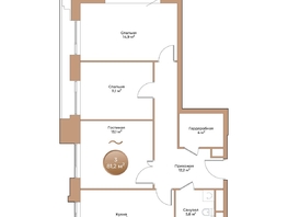 Продается 3-комнатная квартира ЖК Небо над Енисеем, 77.4 м², 10294200 рублей