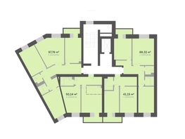 Продается 1-комнатная квартира ЖК Академгородок, дом 7, 41.1 м², 7192000 рублей