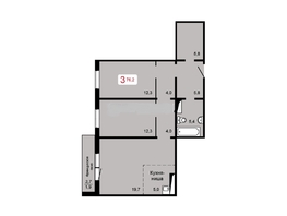 Продается 3-комнатная квартира ЖК Мичурино, дом 2 строение 5, 76.2 м², 7144000 рублей