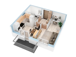 Продается 1-комнатная квартира ЖК Аринский, дом 2 корпус 1, 36.05 м², 3900000 рублей
