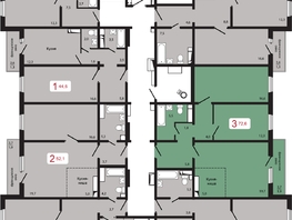 Продается 3-комнатная квартира ЖК КБС. Берег, дом 5 строение 1, 72.6  м², 9100000 рублей
