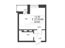 Продается 1-комнатная квартира ЖК Дивные Дали, дом 1, 29.6 м², 3800000 рублей