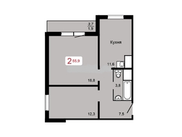 Продается 2-комнатная квартира ЖК Мичурино, дом 2 строение 4, 55.9 м², 5900000 рублей