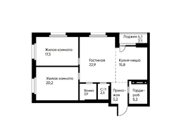 Продается 3-комнатная квартира ЖК Runway (Ранвей), 94.3 м², 15261794 рублей
