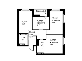 Продается 3-комнатная квартира ЖК Runway (Ранвей), 82  м², 13543858 рублей