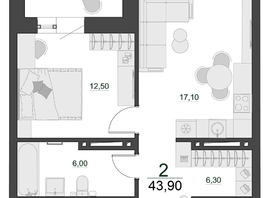 Продается 2-комнатная квартира ЖК Familia (Фамилия), дом 5, 43.9  м², 5900000 рублей