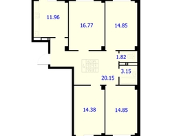 Продается 4-комнатная квартира ЖК Новые Солонцы, дом 9, 99.87 м², 9500000 рублей