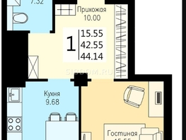 Продается 1-комнатная квартира ЖК На Дудинской, дом 5, 44.14  м², 7575000 рублей