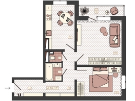 Продается 2-комнатная квартира ЖК КБС. Классика, дом 3, 60.7  м&sup2;, 8650000 рублей
