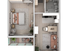 Продается 2-комнатная квартира ЖК Аллея Парк, 1 этап, 61.73  м&sup2;, 7963170 рублей