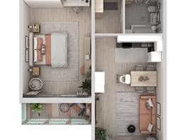 Продается 2-комнатная квартира ЖК Аллея Парк, 1 этап, 61.54  м&sup2;, 8061740 рублей