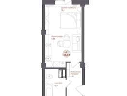 Продается Студия ЖК Звезда, 35.57  м&sup2;, 5015370 рублей