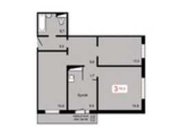 Продается 3-комнатная квартира ЖК Мичурино, дом 2 стр 4, 78.3  м&sup2;, 8100000 рублей