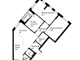 Продается 4-комнатная квартира ЖК Ранвэй, 115.7  м&sup2;, 18708690 рублей