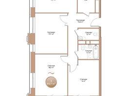 Продается 3-комнатная квартира ЖК Небо над Енисеем, 90.7  м&sup2;, 14058500 рублей