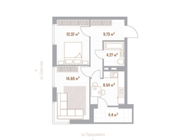Продается 2-комнатная квартира ЖК Николаевские кварталы, 51.71  м&sup2;, 11221070 рублей