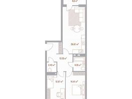 Продается 2-комнатная квартира ЖК Николаевские кварталы, 76.16  м&sup2;, 14851200 рублей