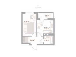 Продается 1-комнатная квартира ЖК Николаевские кварталы, 40.81  м&sup2;, 8570100 рублей