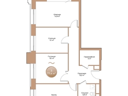 Продается 3-комнатная квартира ЖК Небо над Енисеем, 77.4  м&sup2;, 13545000 рублей
