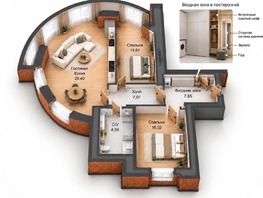 Продается 2-комнатная квартира ЖК Преображенский, дом 7, 86.77  м&sup2;, 12940000 рублей