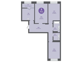 Продается 3-комнатная квартира ЖК Прогресс-квартал Перемены, дом 1, 78.6  м&sup2;, 11597000 рублей