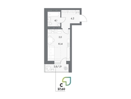 Продается Студия ЖК Аллея Парк, 4 этап, 27.5  м&sup2;, 4592500 рублей