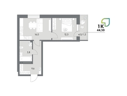 Продается Студия ЖК Аллея Парк, 4 этап, 44.5  м&sup2;, 6541500 рублей